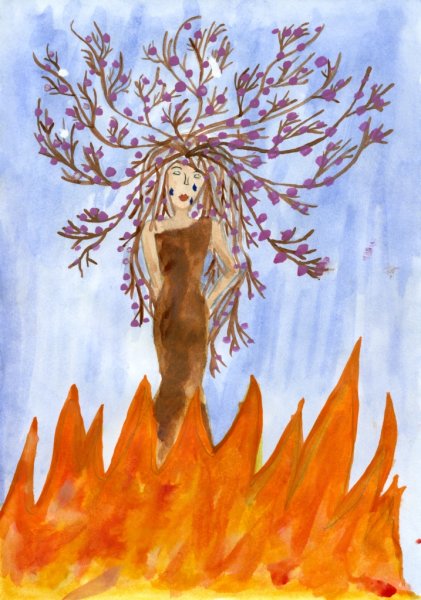 Детские рисунки огня