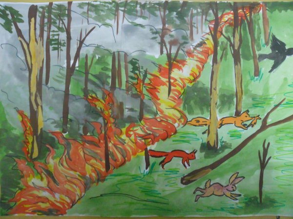 Лес боится огня
