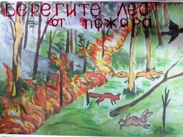 Итоги конкурса детского рисунка «Лес боится огня»!