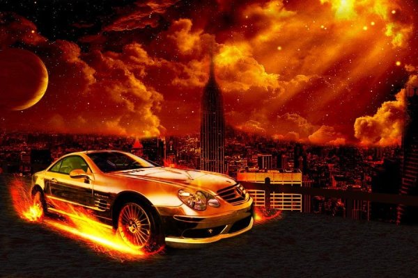 Автомобиль в огне