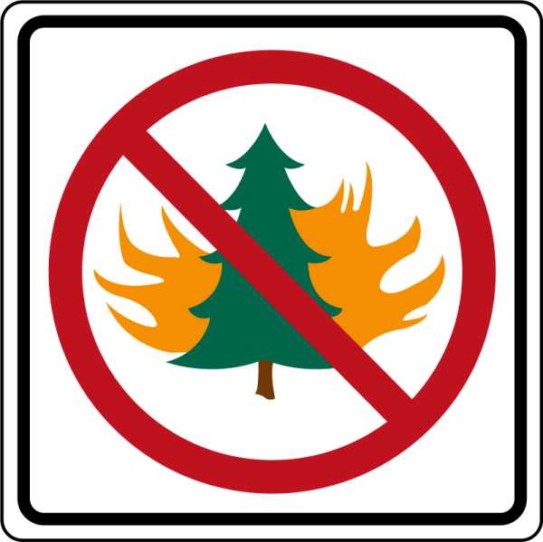 Значок противопожарный в лесу