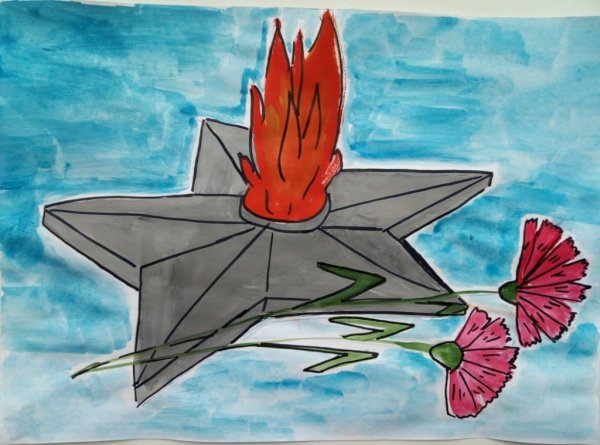 Рисование вечный огонь