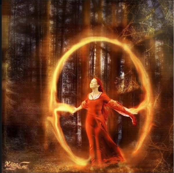 Человек с огненным шаром