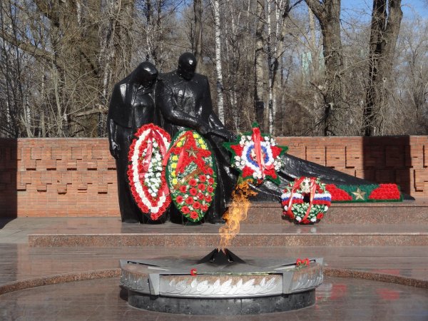 Площадь памяти в Тюмени солдат