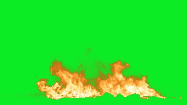 Пожар на зеленом фоне