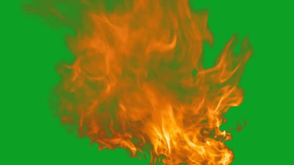 Фон пламя огня с зеленым