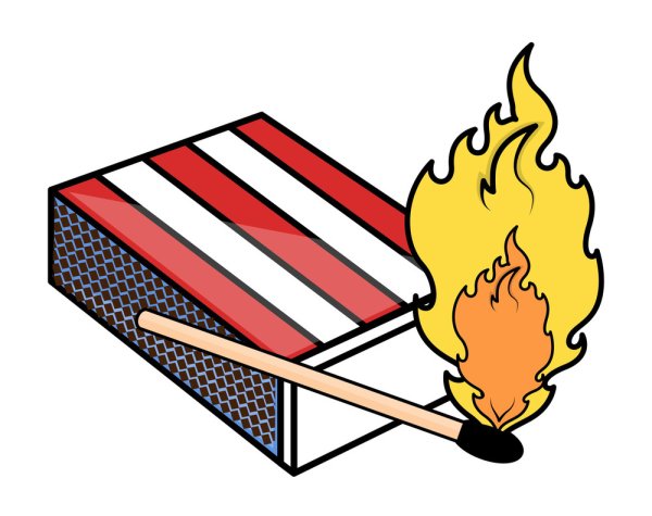 Коробок спичек огонь