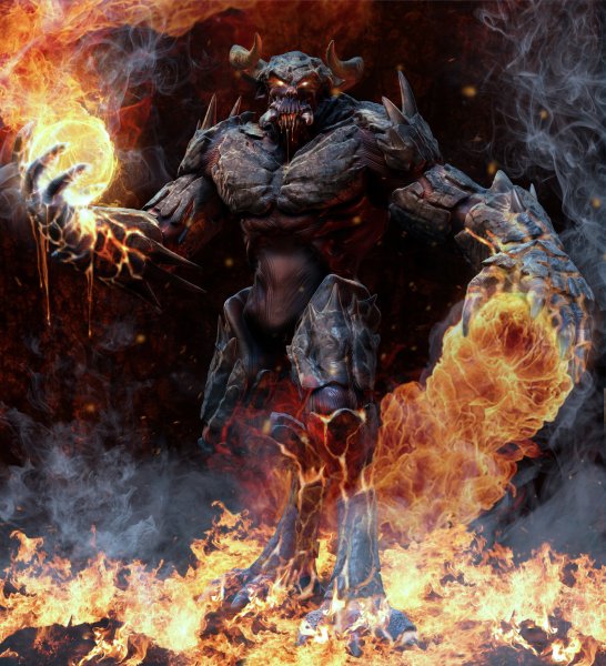 Гигантский Огненный демон