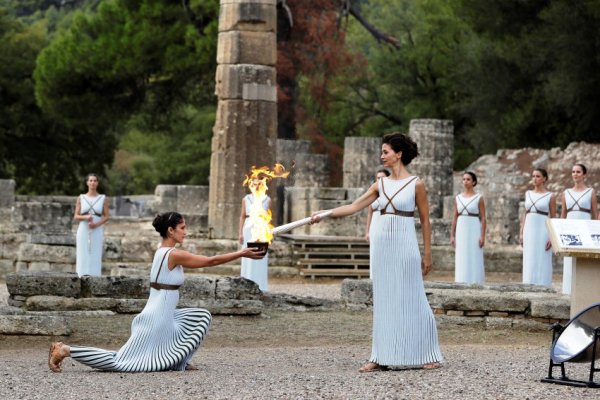 Греция Олимп зажжение огня