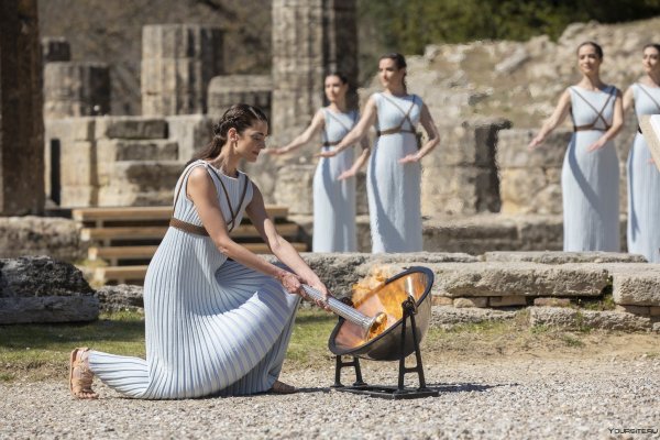 Олимпийский огонь в Афинах в 1896