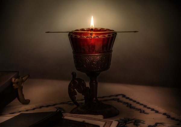 Лампадка с огнем