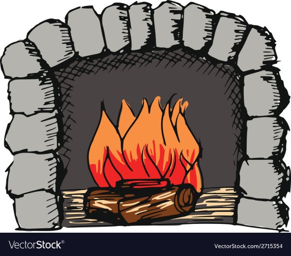 Нарисовать дрова в камине