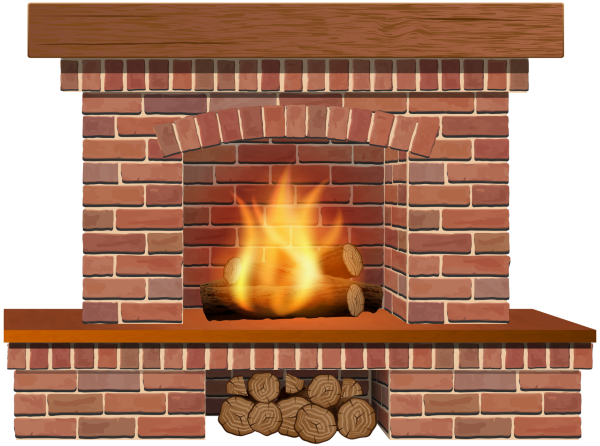 Камин на прозрачном фоне