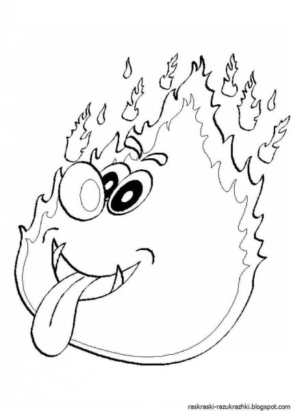 Раскраска по пожарной безопасности для детей