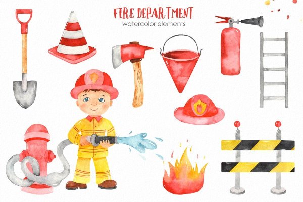 Атрибуты пожарного для детей