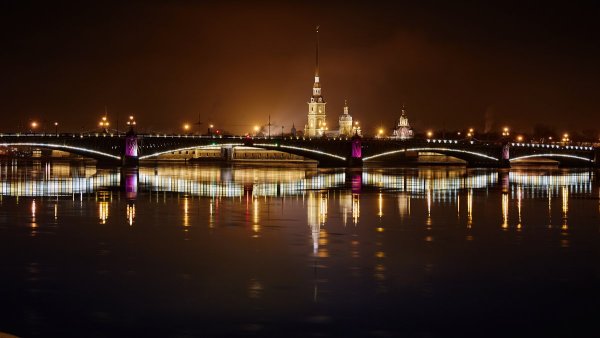 Ночной Петербург Нева