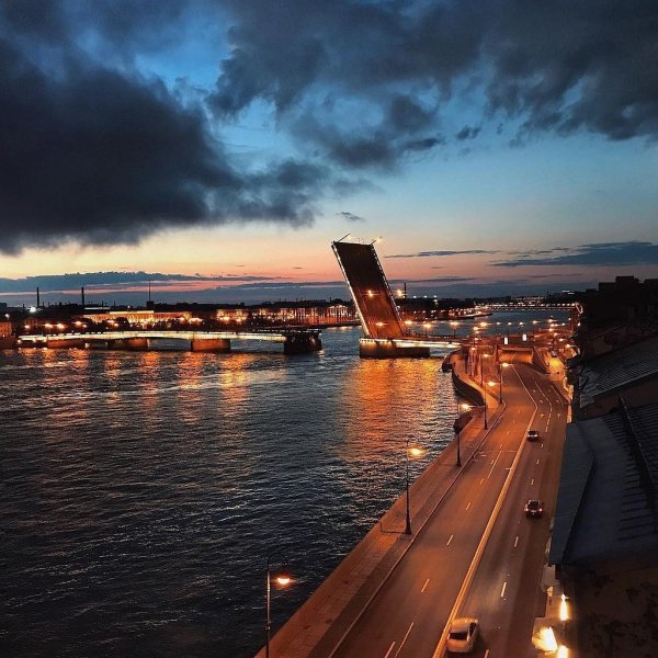 Санкт-Петербург мосты ночью