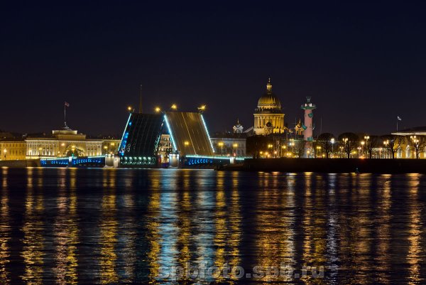 Питер ночью высокое разрешение