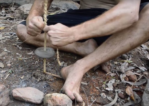 Добывание огня и разведение костра