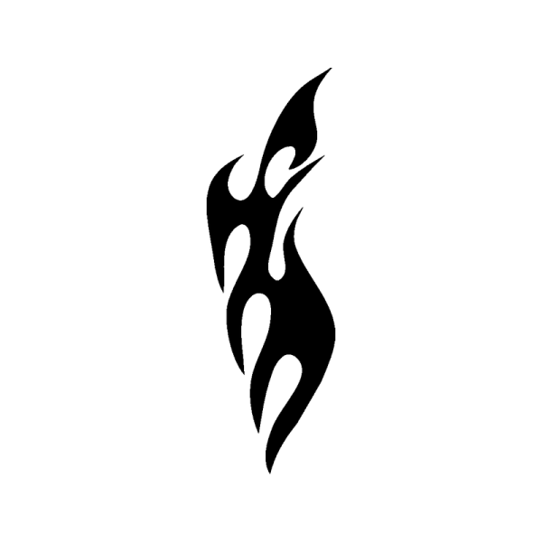 Трафарет тату огонь