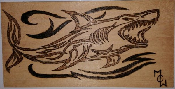 Рыба для выжигания по дереву эскиз