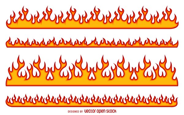 Нарисовать языки пламени