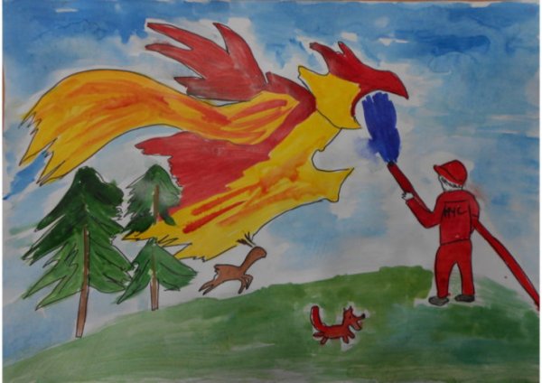 Рисунок на тему стоп огонь