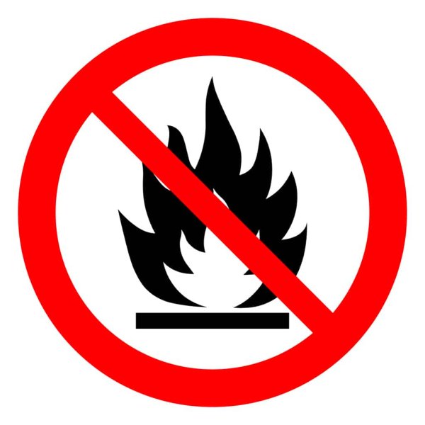 Табличка открытый огонь запрещен