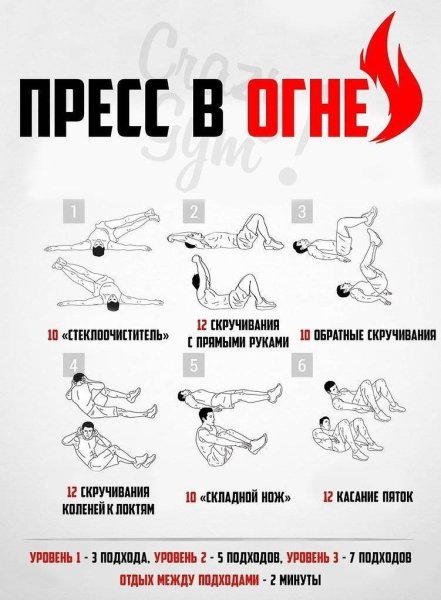 Тренировка на пресс