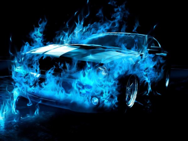 Машина в синем огне
