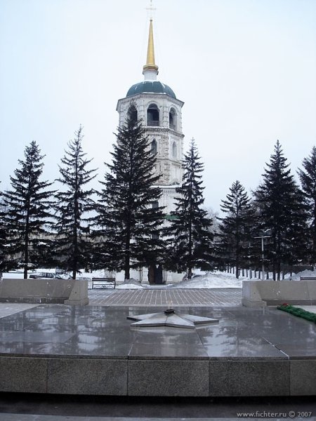 Вечный огонь Иркутск зима