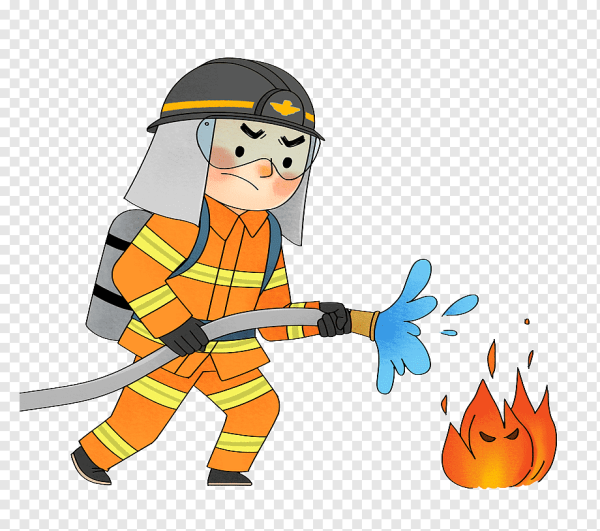 Пожарник рисунок