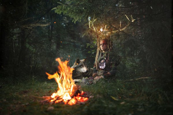 Шаман в лесу