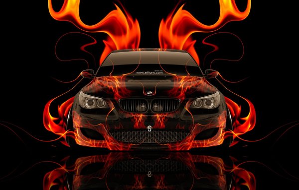 Машина в огне