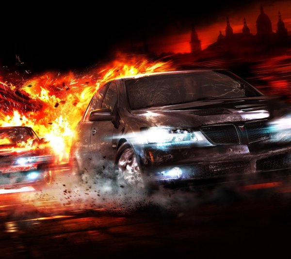 Огненный автомобиль