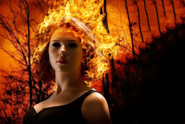 Огненная прическа