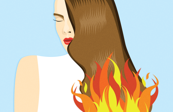 Волосы огонь