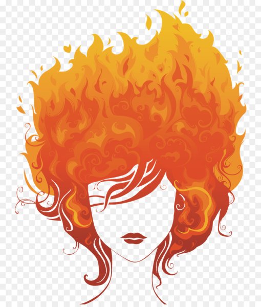 Волосы огонь