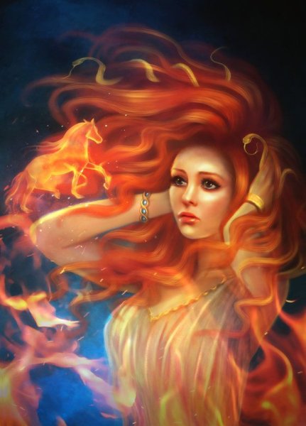 Женщина с огненными волосами
