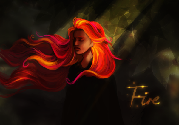 Огненные волосы арты