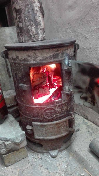 Внутри буржуйки