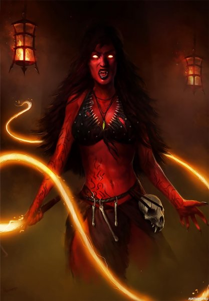 Девушка с горящими глазами