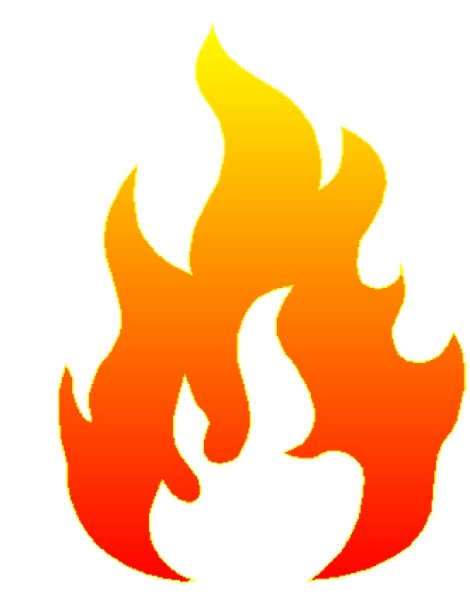 Языки пламени макет