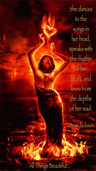 Девушка огонь страсть