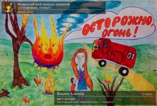 Плакат на тему осторожно огонь