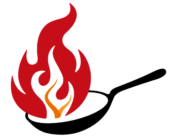 Пиктограмма сковородка на огне
