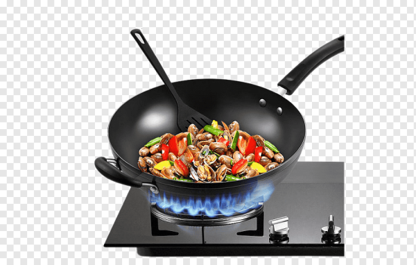 Вок сковорода вектор