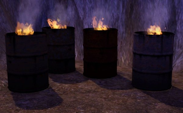 Горящие бочки