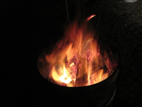 Костер в бочке