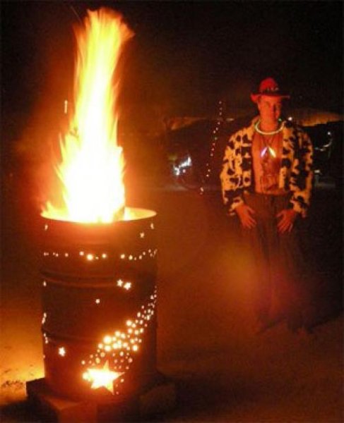 Огонь в бочке